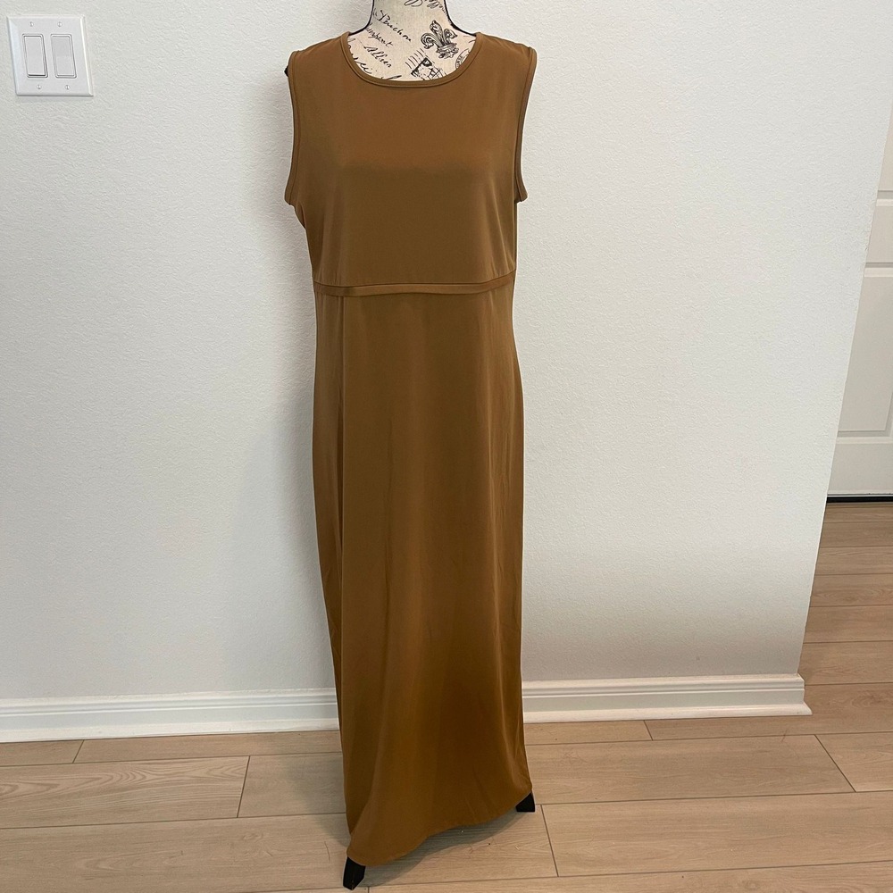 AGB Byer California‎ Women's L Brown Sleeveless Maxi Dress Sheath